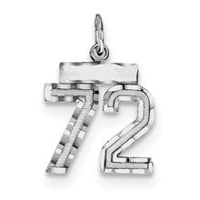 Sterling Silver Small #72 Charm hide-image