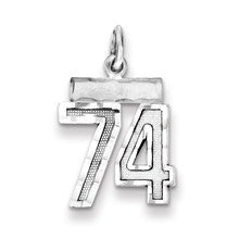 Sterling Silver Small #74 Charm hide-image