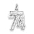 Sterling Silver Small #74 Charm hide-image