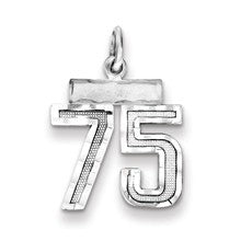 Sterling Silver Small #75 Charm hide-image