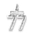 Sterling Silver Small #77 Charm hide-image