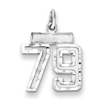 Sterling Silver Small #79 Charm hide-image