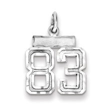 Sterling Silver Small #83 Charm hide-image