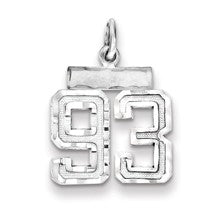 Sterling Silver Small #93 Charm hide-image