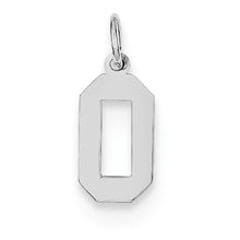 Sterling Silver Small Polished Number 0 Charm hide-image