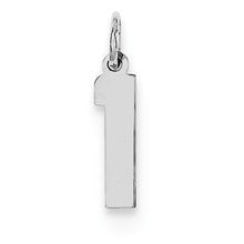 Sterling Silver Small Polished Number 1 Charm hide-image