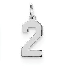 Sterling Silver Small Polished Number 2 Charm hide-image