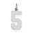 Sterling Silver Small Polished Number 5 Charm hide-image