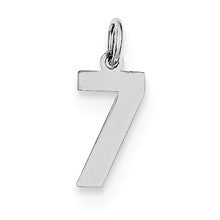 Sterling Silver Small Polished Number 7 Charm hide-image