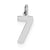 Sterling Silver Small Polished Number 7 Charm hide-image