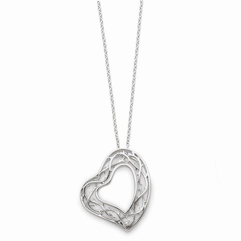 Sterling Silver Amazing Love Heart Necklace