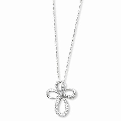 Sterling Silver & CZ Endless Hope Cross Necklace