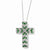 Sterling Silver May CZ Birthstone Message Of The CrossNecklace