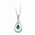 Sterling Silver May CZ Stone Never Forget Tear Birthstone Necklace