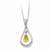 Sterling Silver Nov CZ Stone Never Forget Tear Birthstone Necklace