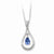 Sterling Silver Dec CZ Stone Never Forget Tear Birthstone Necklace