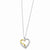 Sterling Silver & Gold-Plated I Cherish You Heart Necklace