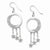 Sterling Silver CZ I Promise You the Moon & Stars Dangle Earrings