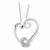 Sterling Silver & CZ Loveknots Heart Necklace