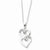 Sterling Silver & CZ To My Sister Heart Necklace