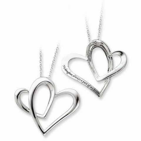 Sterling Silver Daughter A Part Of My HeartNecklace