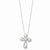 Sterling Silver Cultured Pearl & CZ Pearls Of Purity Cross Necklace