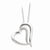 Sterling Silver & CZ Polished A Restored Heart Necklace