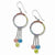 Sterling Silver Multi-color CZ Color Me Happy Dangle Earrings