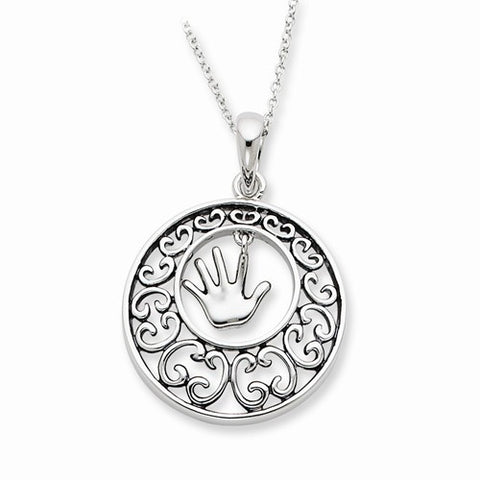 Sterling Silver Antiqued Children Necklace