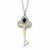 Sterling Silver & Gold-Plated Sep CZ Birthstone Key Necklace