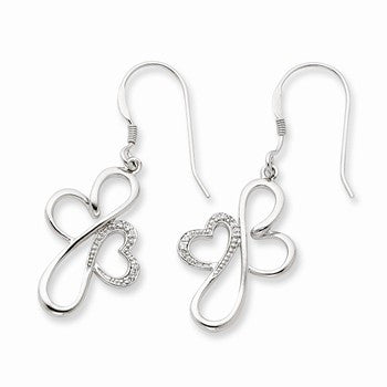 Sterling Silver CZ Everlasting Love Earrings