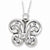 Sterling Silver Antiqued CZ Angel Of Courage Necklace