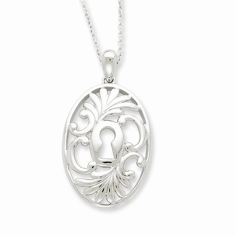 Sterling Silver Antiqued Believe MiraclesNecklace