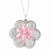 Sterling Silver CZ Pretty Pink Flower Necklace