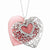 Sterling Silver CZ & Simulated Cat'S Eye Keep An Open Heart Necklace