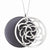 Sterling Silver CZ & Simulated Cat'S Eye Live Out Fear Necklace