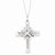 Sterling Silver CZ Steadfast Love Cross Necklace