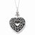 Sterling Silver Antiqued Heart Ash Holder Necklace