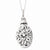 Sterling Silver CZ Antiqued Flower Ash Holder Necklace