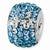 Sterling Silver Lt. Blue Graduated Crystal Bead Charm hide-image