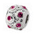 White & Pink Crystal Charm Bead in Sterling Silver