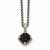 14K Yellow Gold and Silver Antiqued Smokey Quartz Necklace