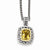 14K Yellow Gold and Silver Antiqued Citrine Necklace