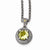 14K Yellow Gold and Silver Antiqued Lemon Quartz Necklace