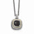 14K Yellow Gold and Silver Antiqued Cabochon Onyx Necklace