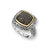 Sterling Silver w/14k Yellow Gold Black Diamond Ring