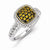 Sterling Silver w/14k Yellow Gold and Black Rhodium Citrine Ring