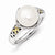 Sterling Silver w/14k Yellow Gold Freshwater Cultured Pearl and Diamond Ring