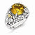 Sterling Silver w/14k Yellow Gold Citrine Ring