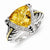 Sterling Silver w/14k Yellow Gold Citrine & Diamond Ring